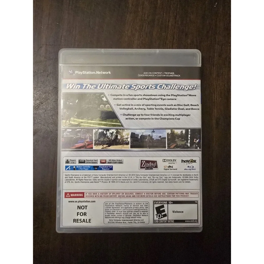 PS3 Sports Champions Game - Sony PlayStation 3 Move - Very Good CIB